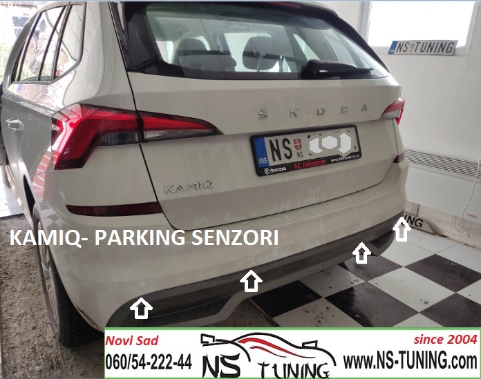 skoda kamiq parking senzori ugradnja novi sad ns tuning sa ekranom bela boja